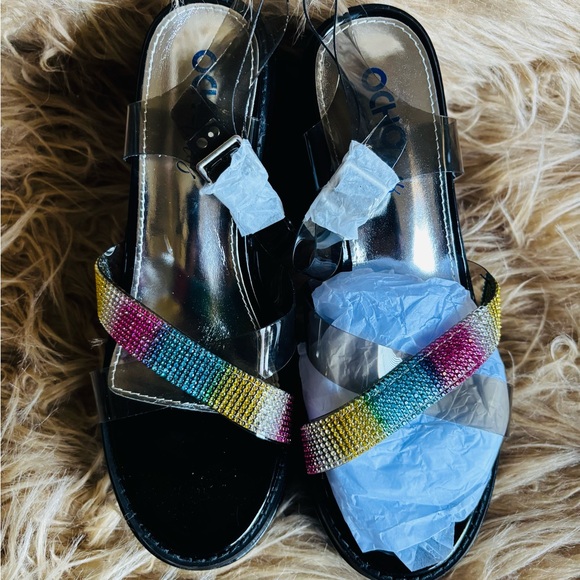 Ocho Toros Open Toe Platforms New Size 7.5 - Picture 6 of 7